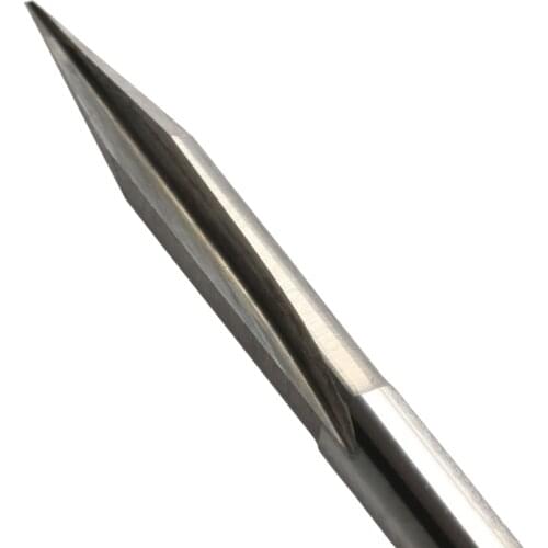 2 Pcs Two Flutes Straight V Bit rosewood cutter 20 degree 0.5mm Tip 60mm Length, Cutting Machine Deep CNC Milling Tool