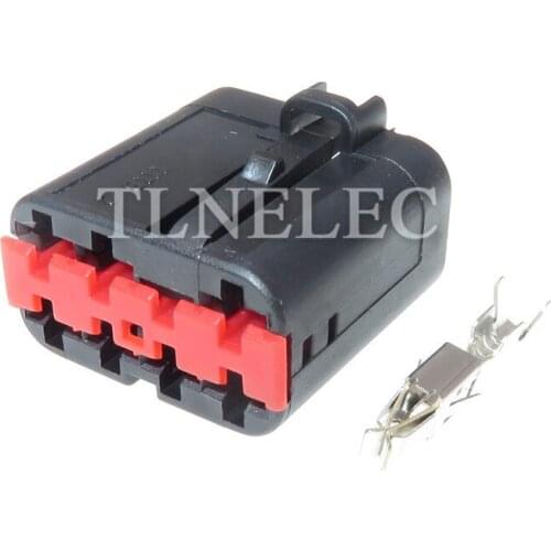 3.5mm 7 Pin Female Connector Unsealed Type Red Pa66 Socket Housing 7p Automotive Electrical Wire Auto Plug