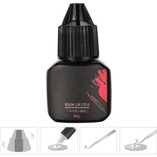 5ml Eyelash Extension Glue 1-3 Seconds Fast Drying Eyelashes Glue Pro Lash Glue Black Adhesive Retention Glue Make Up Tool