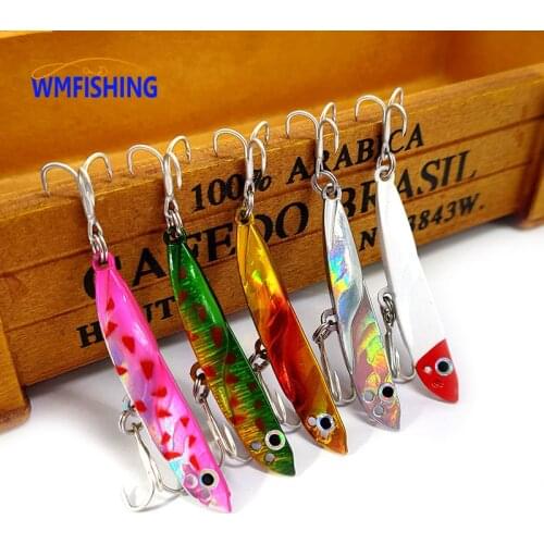5Pcs/Lot Water Dog VIB 5g/7g/10g/15g/20g Metal Spoon Spinner Fishing Lure Jigbait Zinc Alloy Peche