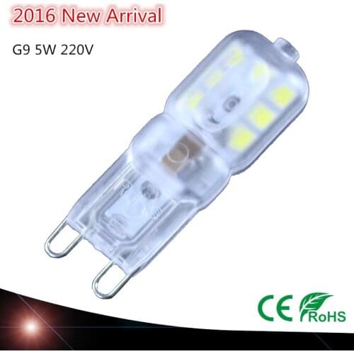 50X2016 NEW g9 led 5W AC 220V 230V 240V G9 lamp Led bulb SMD 2835 LED g9 light Replace 30/40W halogen lamp light