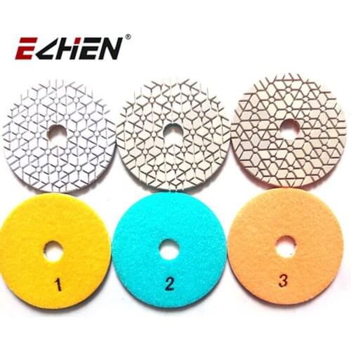 7 Pcs Dry/wet Diamond 3 Step Polishing Pads Diamond Granite Polishing Tool Marble Concret