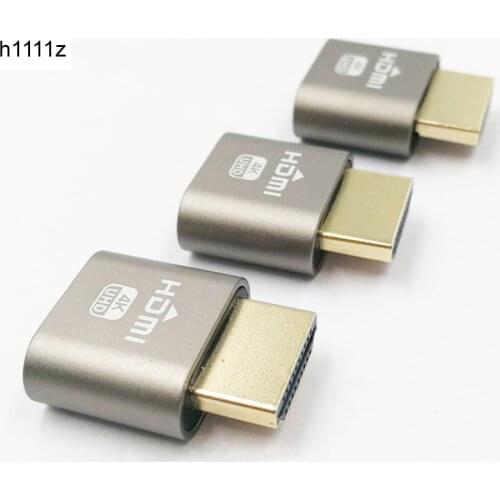 1 Pcs VGA Virtual Display Adapter HDMI 1.4 DDC EDID Dummy Plug Headless Ghost Display Emulator Video card Lock plate