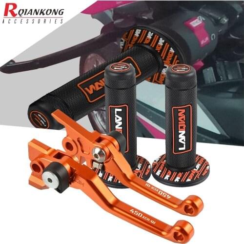 For 450XCRW 450XCW 450 XCR-W XCRW XC-W XCW 2007-2016 2017 2018 Motorcycle Aluminum Folding Clutch Brake Levers Handlebar Grips