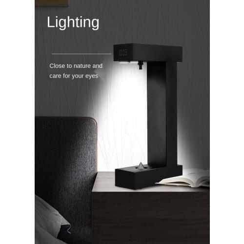 Anti Gravity Levitating Water Drop Back Magic Creating Time Hourglass Fountain Lamp LED Light Living Room Decoration