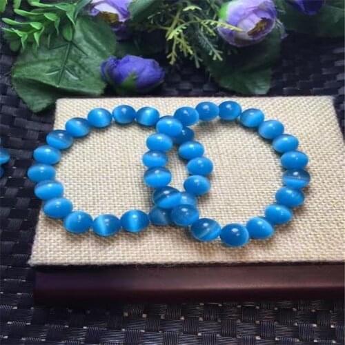 Blue Protein Beads Bracelets And For Women Girls Gemstone Jewelry Christmas Gifts