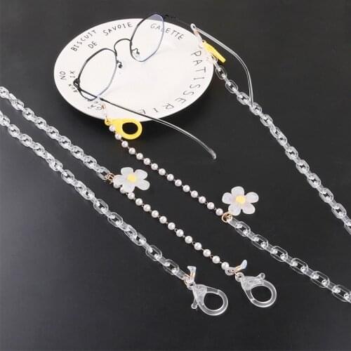 Fashion Mask Chains For Women Irregular Splicing Acrylic Pearl Eyeglasses Chain Sunglasses Reading Glasses Lanyard Holder Strap