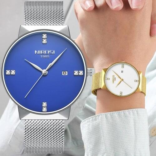 NIBOSI Mens Watches Top Brand Luxury Men Fashion Sports Watches Mens Waterproof Quartz Date Clock Man Army Military Wrist Watch