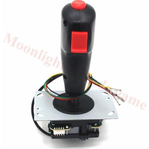 Flight Stick With Vibration Trigger Joystick And Red Top Fire Button 5 Pin 8 Way Direction Control shaft Arcade Game Machine