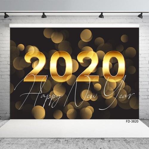 Golden Flare Bokeh Photo Backdrop Vinyl Cloth Studio Backgrounds for Children Baby New Year Party Photoshoot Photography Props