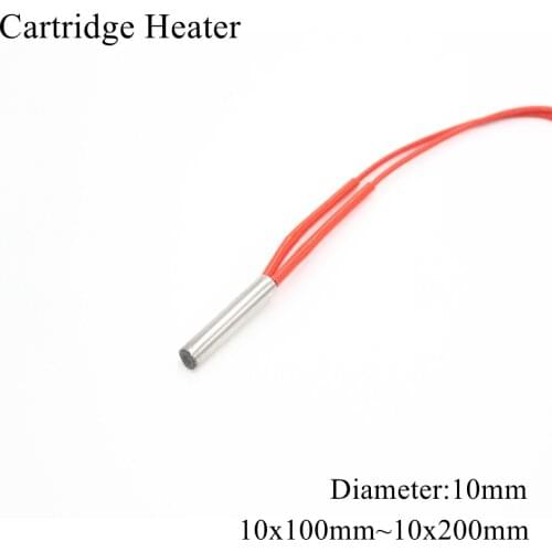 10x100mm 10x120mm 10x150mm 10x200mm 12V 24V 110V 220V 10mm Ceramic Cartridge Heater Tube Heating 3D Printer 50W 100W 150W 200W