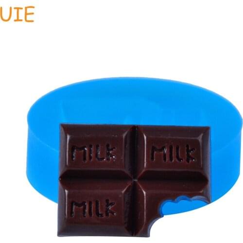 KYL171U 25.7mm Bitten Chocolate Silicone Mold - Dessert Fondant, Cake Decorating, Candy, Cookie Biscuit, Resin, Icing, Food Safe