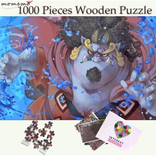 MOMEMO Jinbei Anime Wooden Jigsaw Puzzles 1000 Pieces for Adults ONE PIECE Cartoon Puzzles for Men Women Teenagers Puzzle Toys