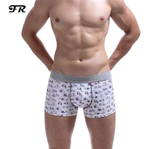 FR Mens Underwear,Men Print Boxers,Mens Cotton Comfortable Boxer Shorts