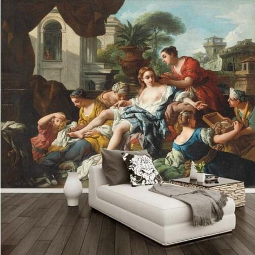 Custom Wall Papers Home Decor Bath Oil Painting Wallpaper for Kids Room Bedroom TV Background Living Room Sofa Wall Bedroom Pape