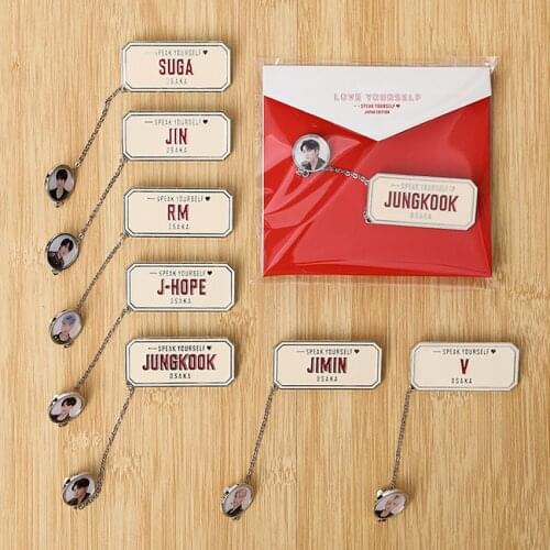 New South Korean Groups Kpop Bangtan Boys Same Pin Badges SPEAK YOURSELF OSAKA SHIZUOKA Japan Edition Metal Brooch Top Quality