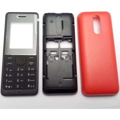 New Phone Full Housing Cover Case (Front + Middle +Back Cover ) With English Or Russian Keypad For Nokia 107 106 + Tools