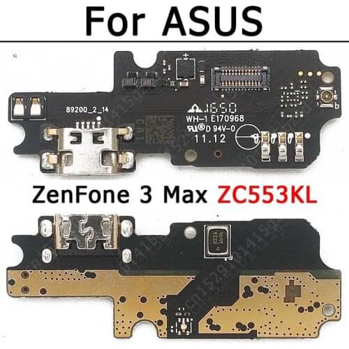 Original Charge Board For ASUS ZenFone 3 Max ZC553KL Charging Port Plate Usb Connector Pcb Dock Ribbon Socket Repair Spare Parts
