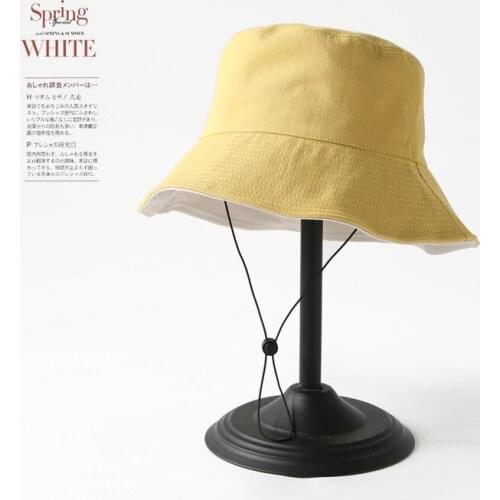 Bucket Hat Men Women K Pop Bob Outdoor Beach Sun Hat Double side Fashion Fishing Fisherman Hat Casual cotton