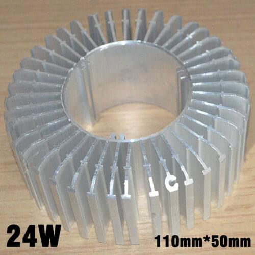 2pcs 24W LED Heat Sink, D110mm H50mm Aluminum Profile Radiator Cooler For 20W 24W 30W LED PCB Radiator DIY Accessories