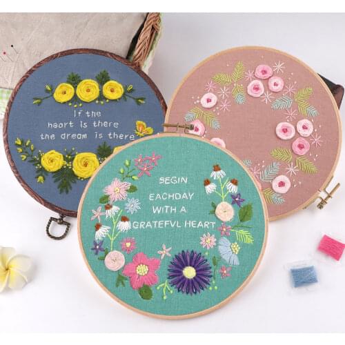 Manual embroidery DIY pregnant material bag study cloth art three-dimensional creative production of Chinese style embroidery