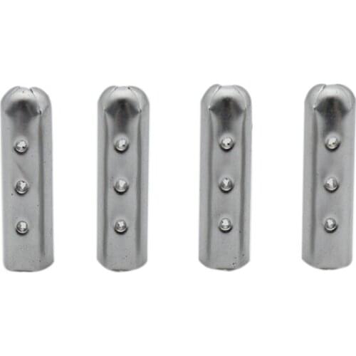 Coolstring 1.8CM*5MM Silver Polishing Shoelaces Aglets Zinc Alloy Ropes Tips Copper Metal Laces End Three Holes Cords Head