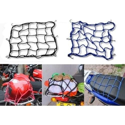 6 Hooks Hold Down Cargo Luggage Helmet Net Mesh for Motorcycle Motorbike ATVs Description