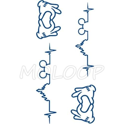 Juice Tattoo Sticker ECG Heartbeat Pattern Waterproof Temporary Makeup Fake Tattoos for Woman Men Body Art Lasting To 5 -15 Days