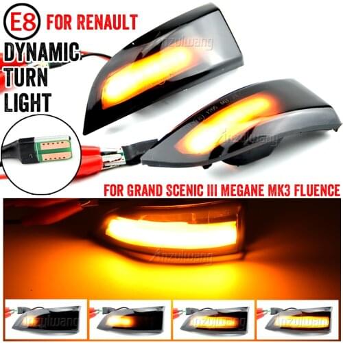 LED Dynamic Turn Signal Light Side Mirror Sequential Indicator Lamp For Renault Megane MK3 Grand Scenic III Fluence Latitude