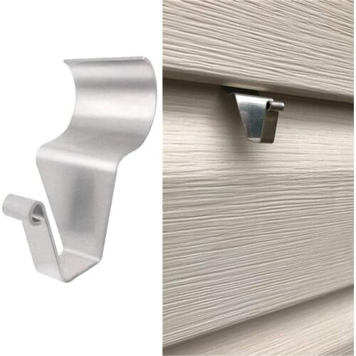 Vinyl Siding Hooks for Hanging, Heavy Duty Outdoor Decoration Siding Hanger, Metal No Hole Needed Vinyl Siding Clips