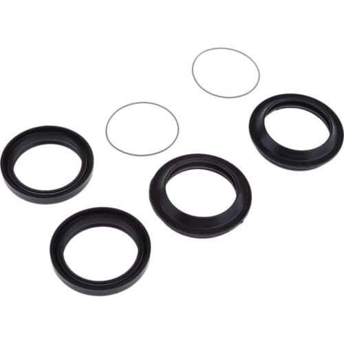 1 Set 41x53x8mm 2 Pcs Rubber Front Fork Oil Seal & 2 Dust Seal Set For Yamaha XJR400 Prevent Oil Spills Motorcycle Accessories