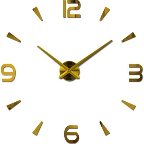 2019 Hot Sale Wall Clock Reloj De Pared Acrylic Mirror Clocks Europe Diy 3d Stickers Large Decorative Quartz Watch Living Room