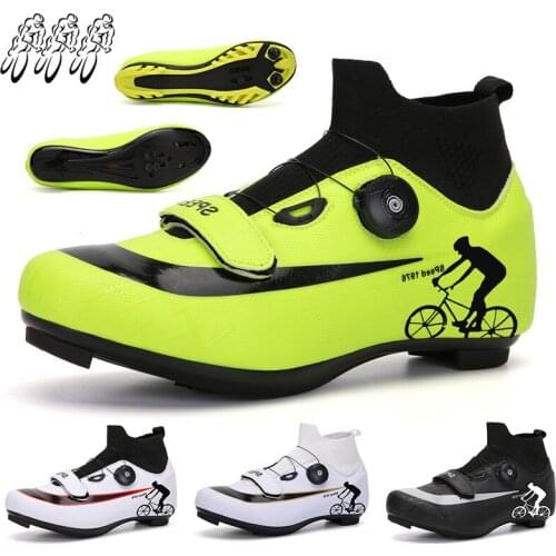 2021 Professional Cycling Shoes Mens High-Top Mountain Bike Bicycle Self-Locking Road Cycling Shoes Outdoor Cycling Sports Shoe