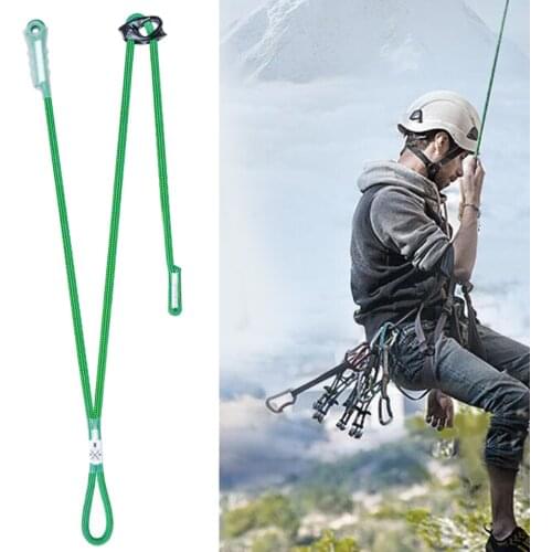 22KN Prusik Cord Loop Adjustable Climbing Single Buckle Double End Cord Loop Tree Arborist Mountaineering Descending Equipment