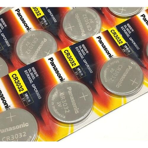 5pcs/lot New Genuine Panasonic CR3032 DL3032 ECR3032 3V Lithium Car Key Remote Control Electric Alarm Cell Button Coin Battery