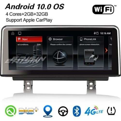 Erisin 10.25" Android 10 IPS Autoradio Carplay DAB+ WiFi TPMS BT Navi For BMW 3er F30 F31 F34 4er F32 F33 F36 M3 F80 M4 F82 3130