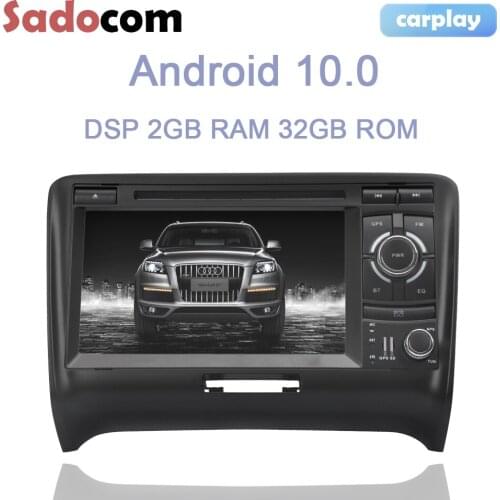 7" DSP Android 10.0 Car DVD player autoradio 32GB ROM 2GB RAM GPS Stereo Audio Auto For Audi TT MK2 8J 2006 2007 2008 2009-2012