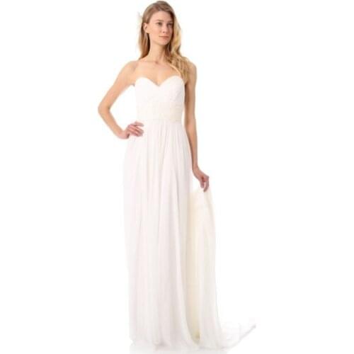 Free shipping vestido de festa robe de soiree 2016 Cheap sweetheart women summer dress party Formal white long evening Dress