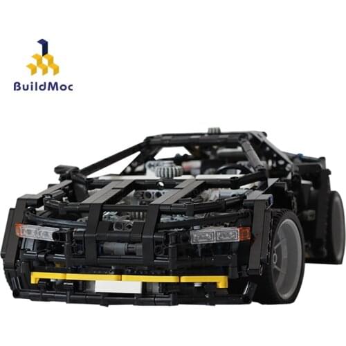 BuildMoc Technical Car Super Racer Kids Toys Building Blocks City Racing Car Sports Vehicle Blocks Educational Toys For Children