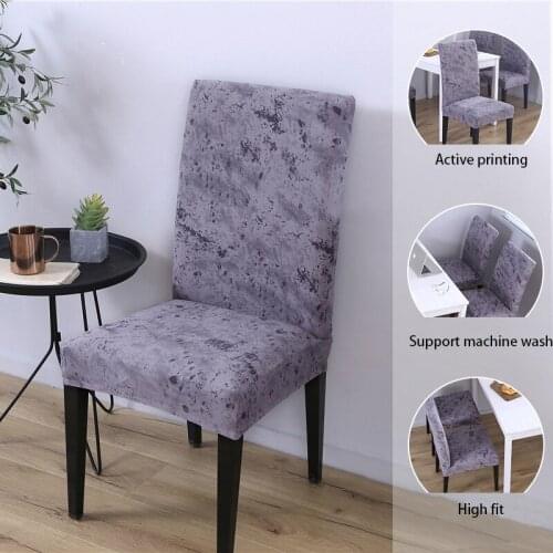 Spandex Printed Chair Cover Living Room Hotel Office European Style Chair Back Cover Machine Washable Stool Cushion Cover