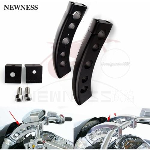 Black Chrome 25mm 1" Drop Motorcycle Handlebar Risers for 2006-2014 Suzuki Boulevard M109R