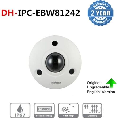 Dahua IPC-EBW81242 12MP Ultra HD Vandal-proof IR Network Fisheye Camera IP67 AI fisheye Camera replace IPC-EBW81230 ip camera