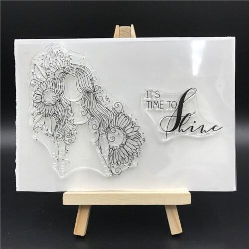 Girl Transparent Clear Silicone Stamp/Seal for DIY scrapbooking/photo album Decorative clear stamp sheets