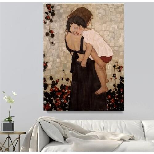 Famous Abstract Painting Mother And Child Canvas Painting Wall Art Prints Picture For Living Room Decor Cuadros No Frame