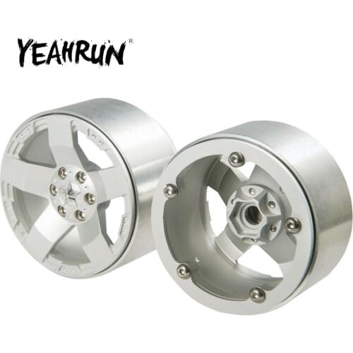 YEAHRUN 2.2" Aluminum Beadlock Wheel Rim for 1/10 RC Crawler Truck TRX4 SCX10 D90 Wraith 90018