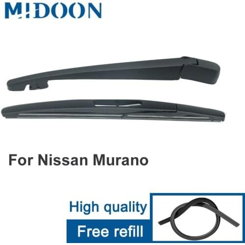 MIDOON Wiper 12" Rear Wiper Blade & Arm Set Kit For Nissan Murano 2009 - 2014 Windshield Windscreen Tailgate Window