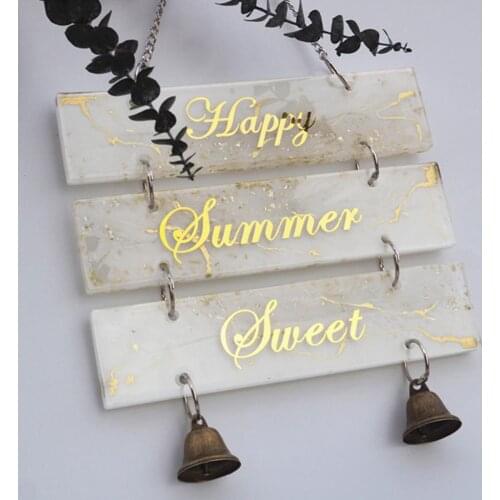 Creative Doorplate Silicone Mold Door Sign Mould Flexible Reusable Door Molds DIY Craft Home Mould Tools For House Tags Etc