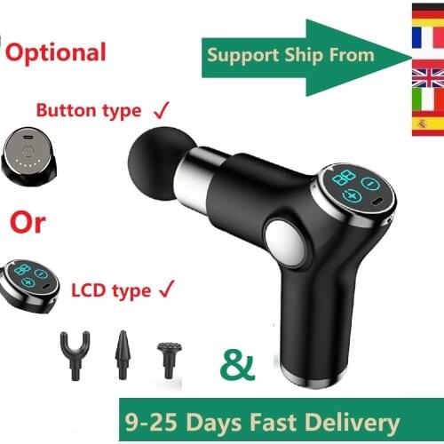 Fascia massager Gun Muscle Relaxer massage Electric Shock Grab Massage Gun Fitness Rod Deep Vibration 3 Files 4 Head 12/24V