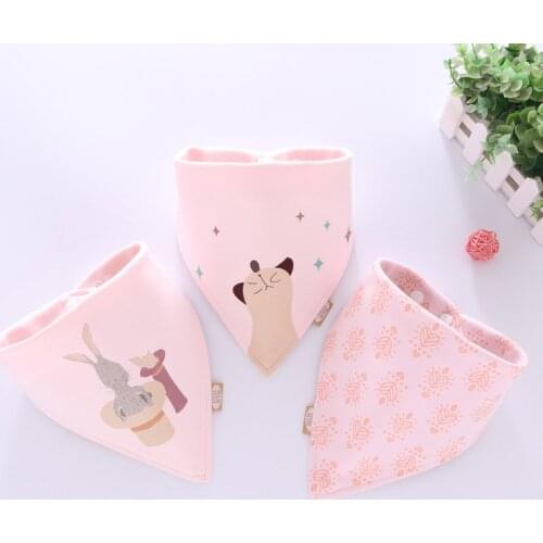 Cartoon Saliva Towel Baby Eating Accessory Cotton Bandana Bibs Baby Babador Feeding Smock Infant Burp Cloths Soft Baby Stuff