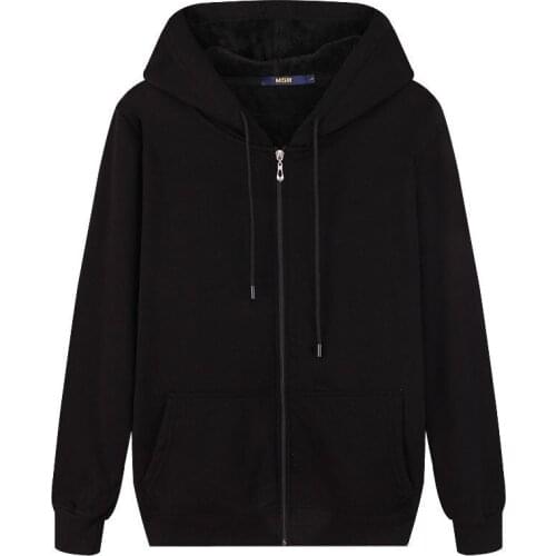 2020 Autumn Winter Mens Sweatshirts Solid Slim Long Sleeve Warm Hoodies Men Stand Collar Zipper Coats Men Hoodies